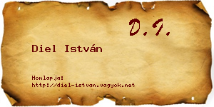 Diel István névjegykártya